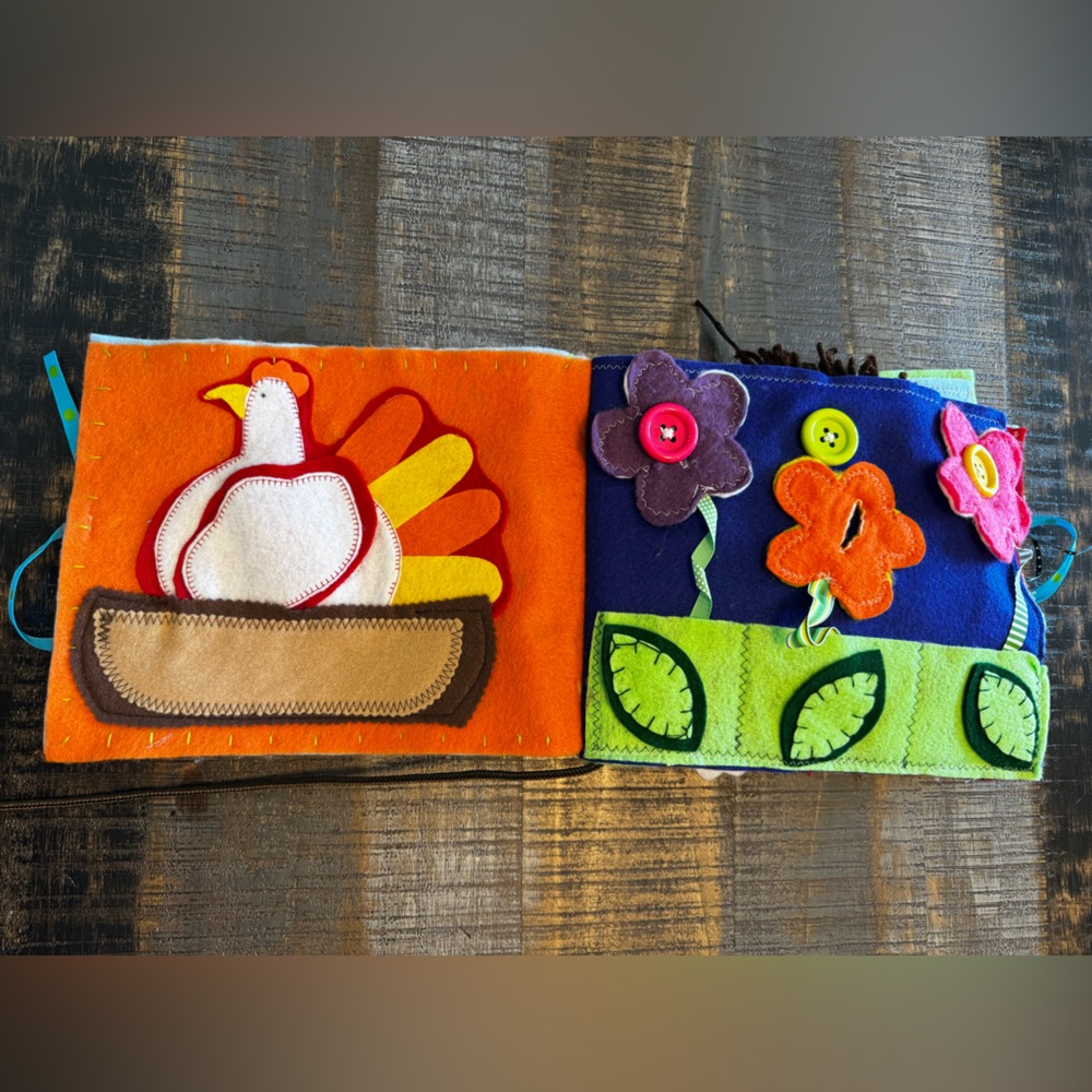 Handmade Quiet Busy Book Teaching Sensory Learning Felt Book